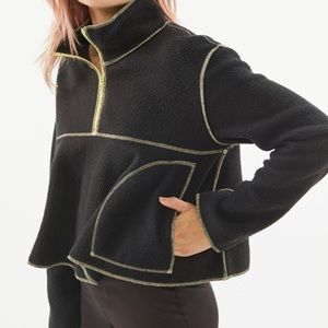 Urban Outfitters Posie Fleece Half-Zip Sweatshirt